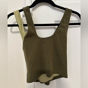 Green crop top